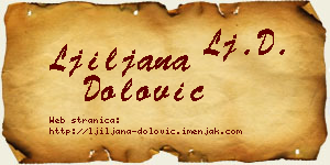 Ljiljana Dolović vizit kartica